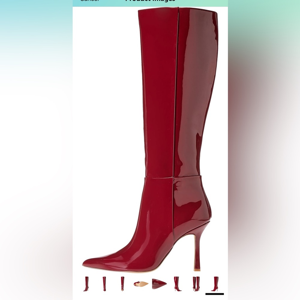 Worn once size 5 burgundy boots knee high